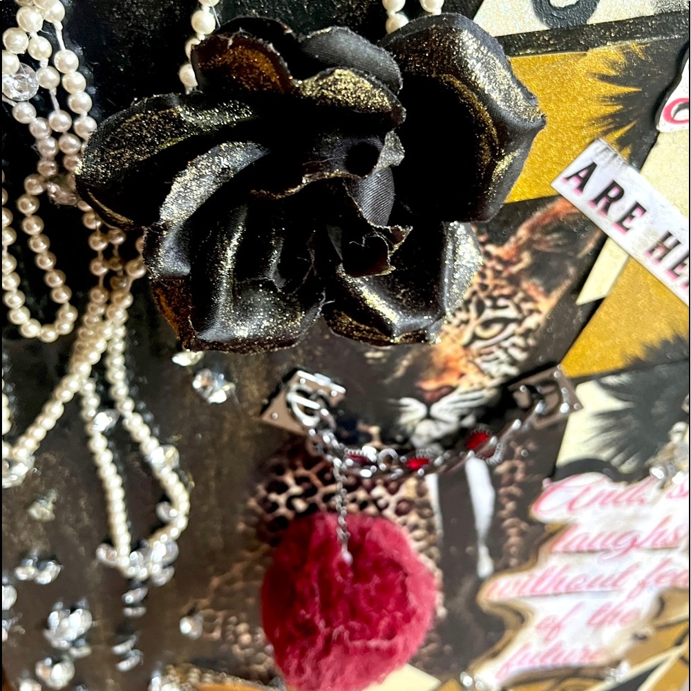 Proverbs 31 & Pearls, Diamonds Leopard Pop Out Collage Art - Picture 16 of 17